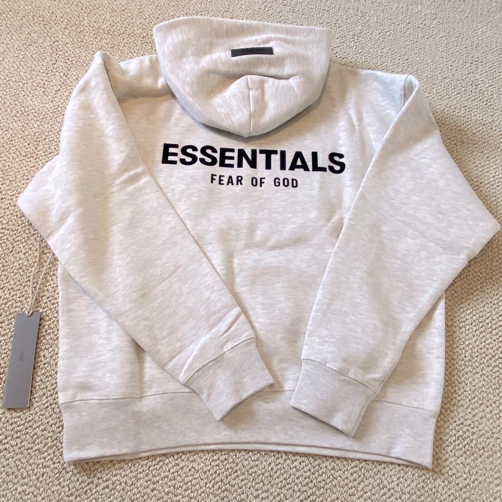 New Essentials - Fear of God Hoodie Light Oatmeal Hoodie Authentic